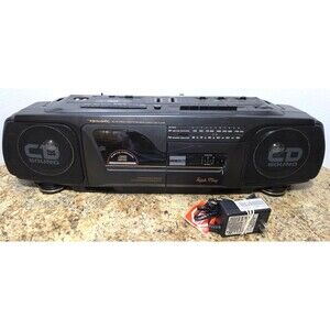 Vintage Realistic AM/FM Stereo Cassette Recorder Boombox With A CD Player Works